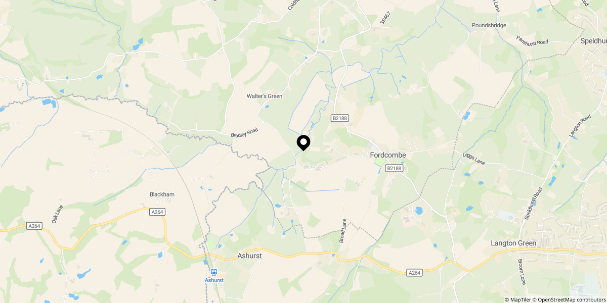 Approximate location of Chafford Lane, Fordcombe, Tunbridge Wells, TN3 0SP