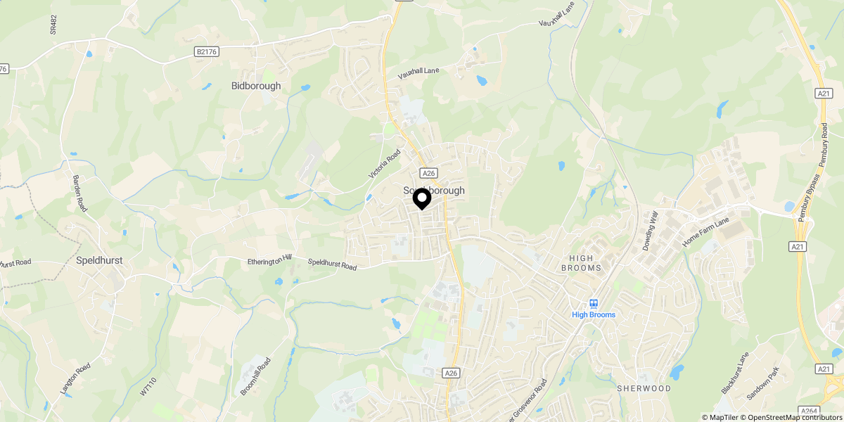 Approximate location of Springfield Road, Tunbridge Wells, TN4 0RB
