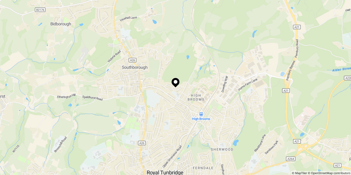 Approximate location of Weare Road, Tunbridge Wells, TN4 9DG